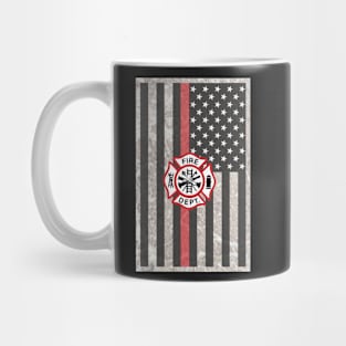 Firefighter Gifts, Thin Red Line Flag with Emblem Mug